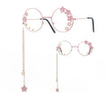 New Sakura Pendant Glasses Frame Lady Optical Personalized Fashion Decorative Eyeglasses Frames Optical Glasses