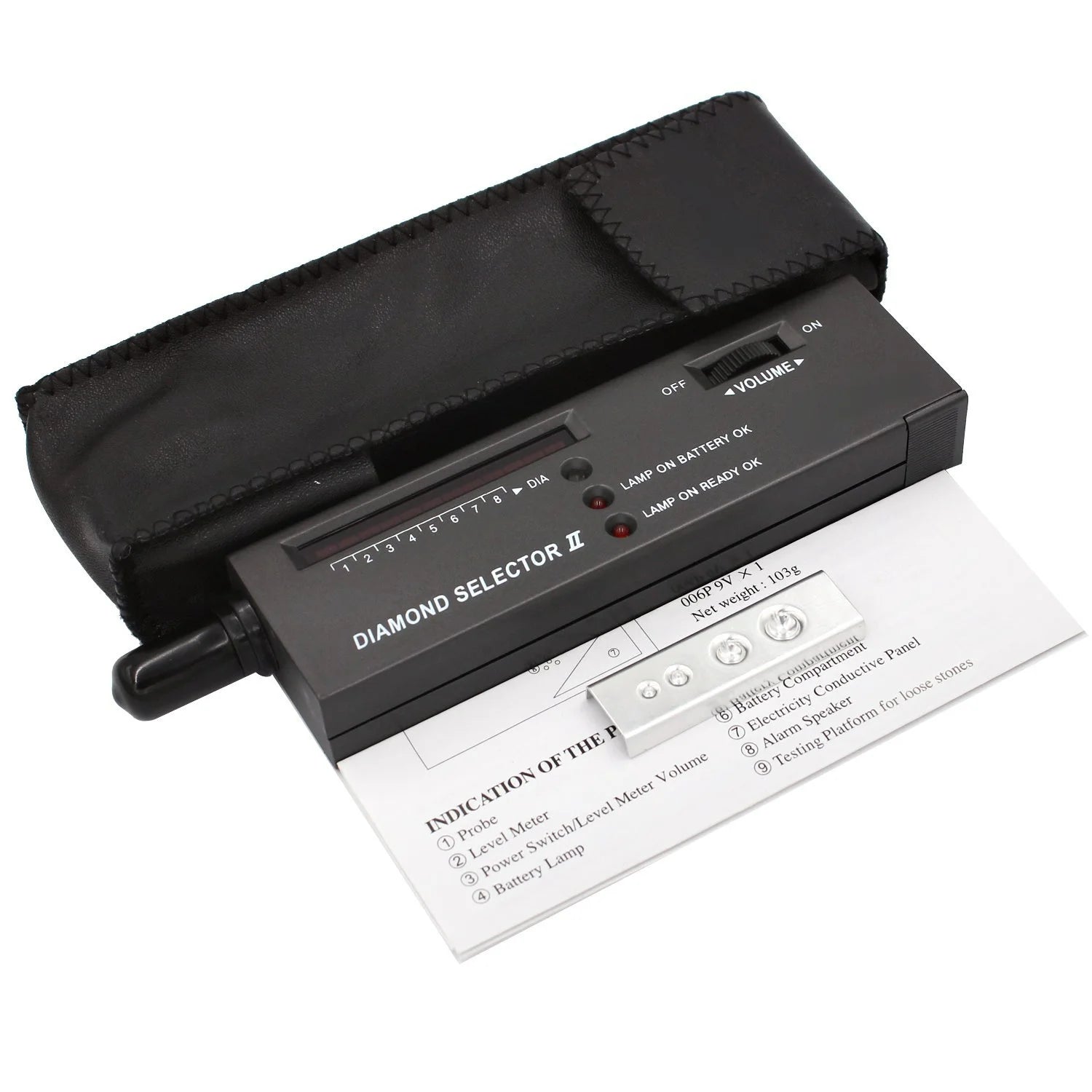 Portable Gemstone Diamond Tester Pen High Accuracy Gemstone & Jewelry Tools Diamond Selector for Jewelers & Equipment