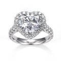 MSR-1583 18K  Customized Heart Shape  D VVS2 CVD 3.5CT  Lab Grown Diamond Eternity Ring