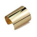 New Simple Statement Charms Designer Cuff Bracelets Fashion Gold Plated Smooth Surface Bangle Metal Handmade Jewelry for Women