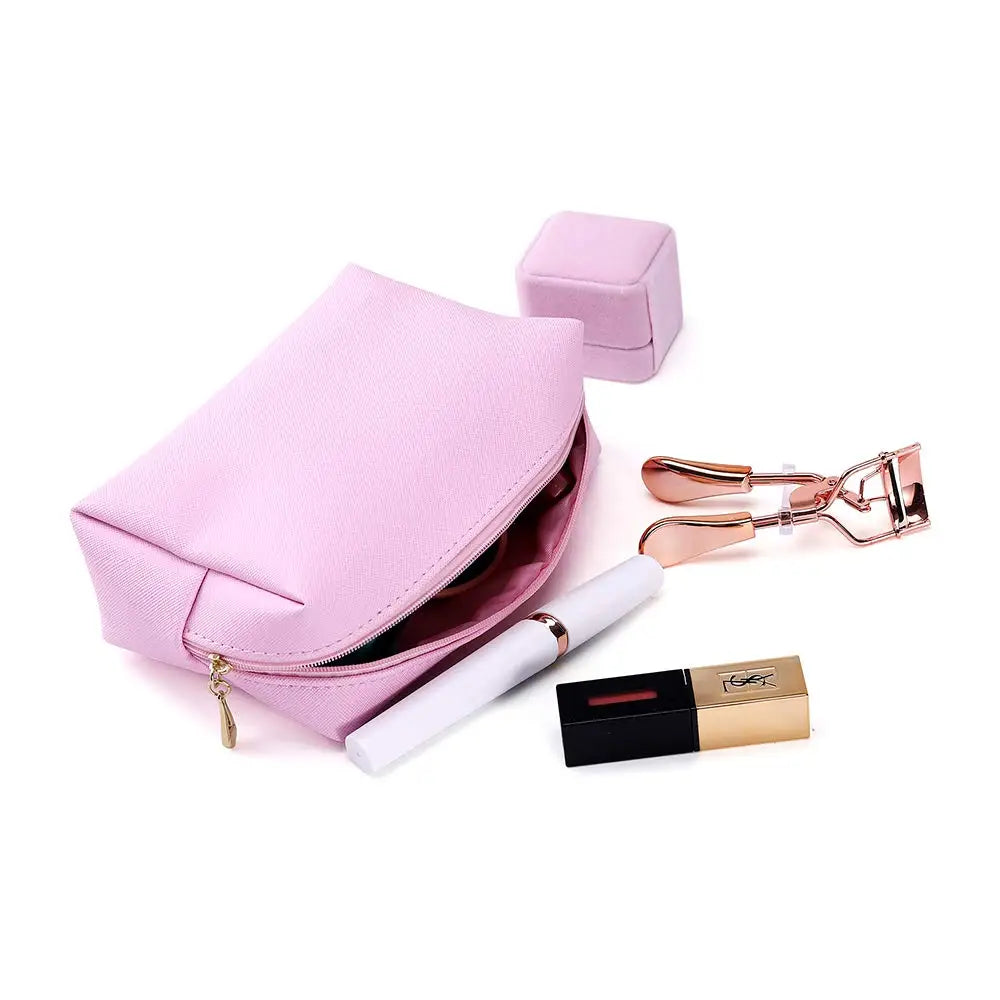 Hot Sale Washable Eco Friendly for Lady Letter Pattern Durable Cheap Zipper Cosmetic Makeup Pouch Bag
