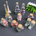 Natural Reiki Gem Stone Quartz Crystal Chips Wishing Bottle