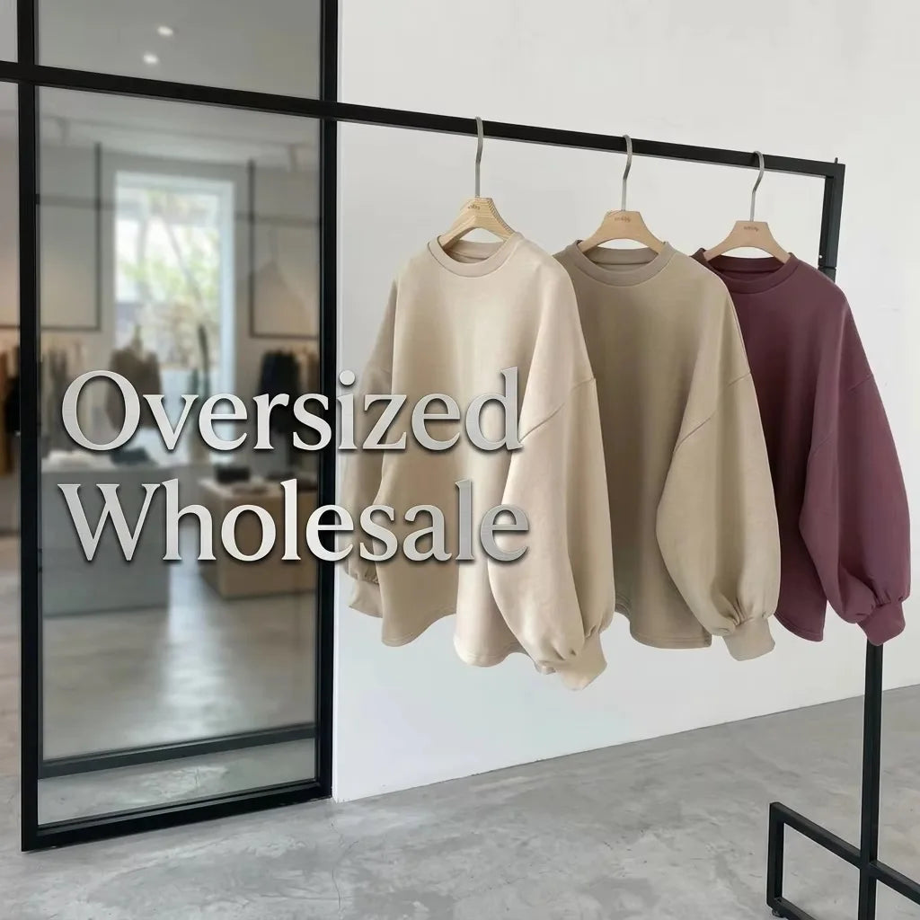 ELEVEN 100% Cotton Heavy High Quality Oversized Heavy Cotton Drop Shoulder Crewneck Sweatshirt Pullover Jumper