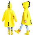 New Cartoon Little Dinosaur Children's Hiking Raincoat for for Boys Girls-Polyester Material