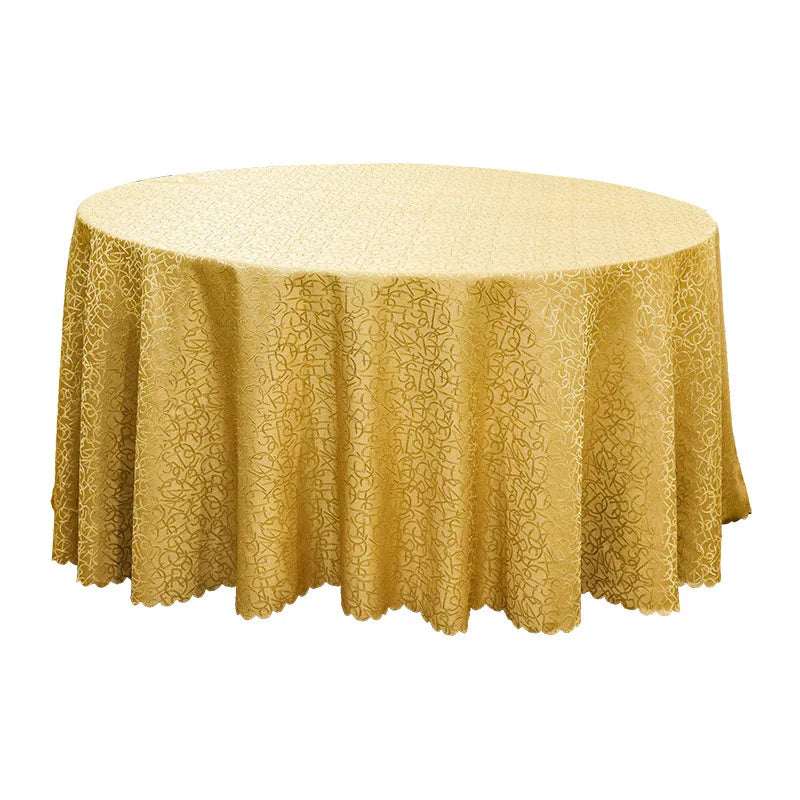 Waterproof Faux Linen Polyester Tablecloth Washable Christmas Wedding Rose Gold Table Cloth for Event
