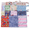 EASYMOM 35cm X 40cm Polyester Wet Dry Bag for Baby Cloth Diapers Digital Print Waterproof Wet Bag with Zipper