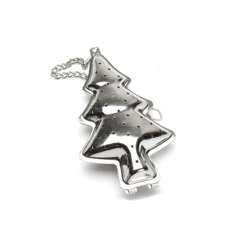 Wholesale Infuser Strainer Silver Durable Stainless Steel Christmas Tree Tea Infuser
