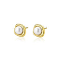 925 Sterling Silver Fine Jewelry Pearl Stud Earring for Women