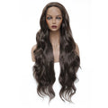 Long Body Wave 3*13 Swiss Lace Frontal Wig 28 Inches for Black Women Daily High Temperature Fiber SOKU Synthetic Lace Front Wig