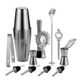 12 Pcs Set Barware Bartender Mixology Bottle Kit Tools Accessories Stainless Steel 600/800ml Capacity Cocktail Shaker Set