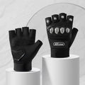 Breathable Fingerless Racing Biker Custom Half Finger Motorcycle Riding Gloves for Men
