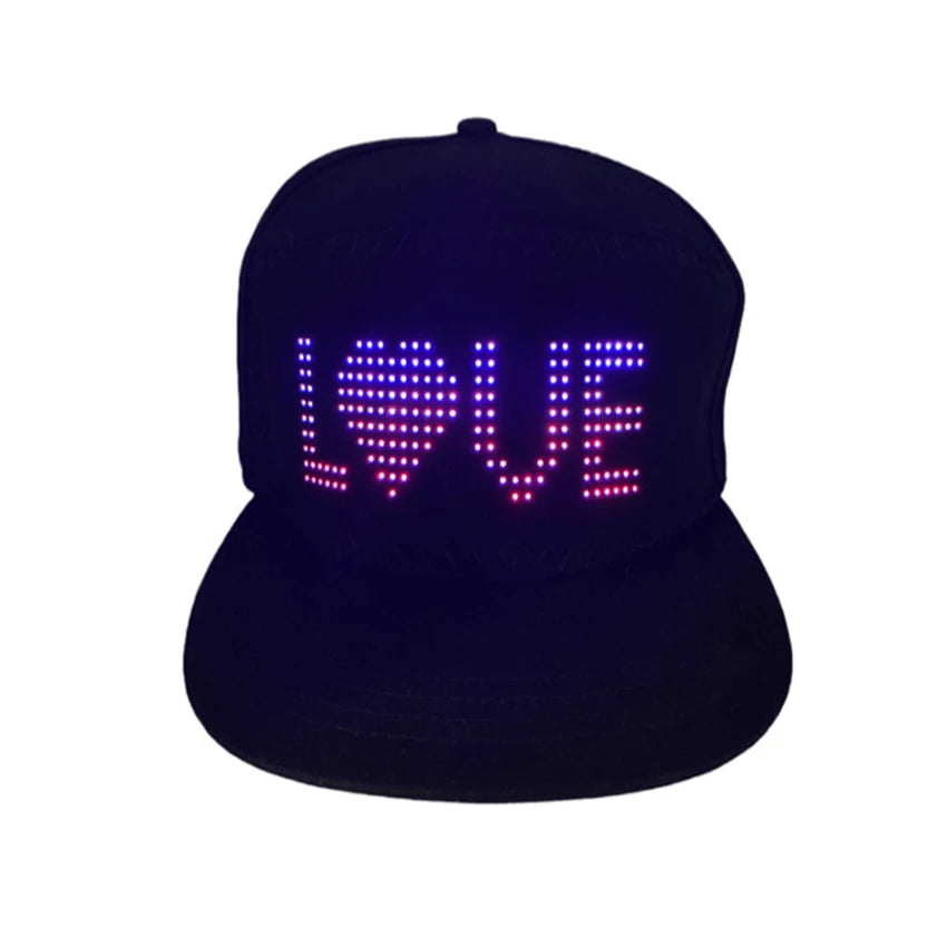 Smart Controlled Custom Cotton Baseball Cap LED Display-Fashion Style for Birthday Wedding Christmas Decorations (New Arrivals)