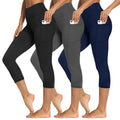 High Waisted Buttery Soft Workout Gym Fitness Yoga Leggings for Women Custom Logo Capri Leggings Breathable Knitted Summer