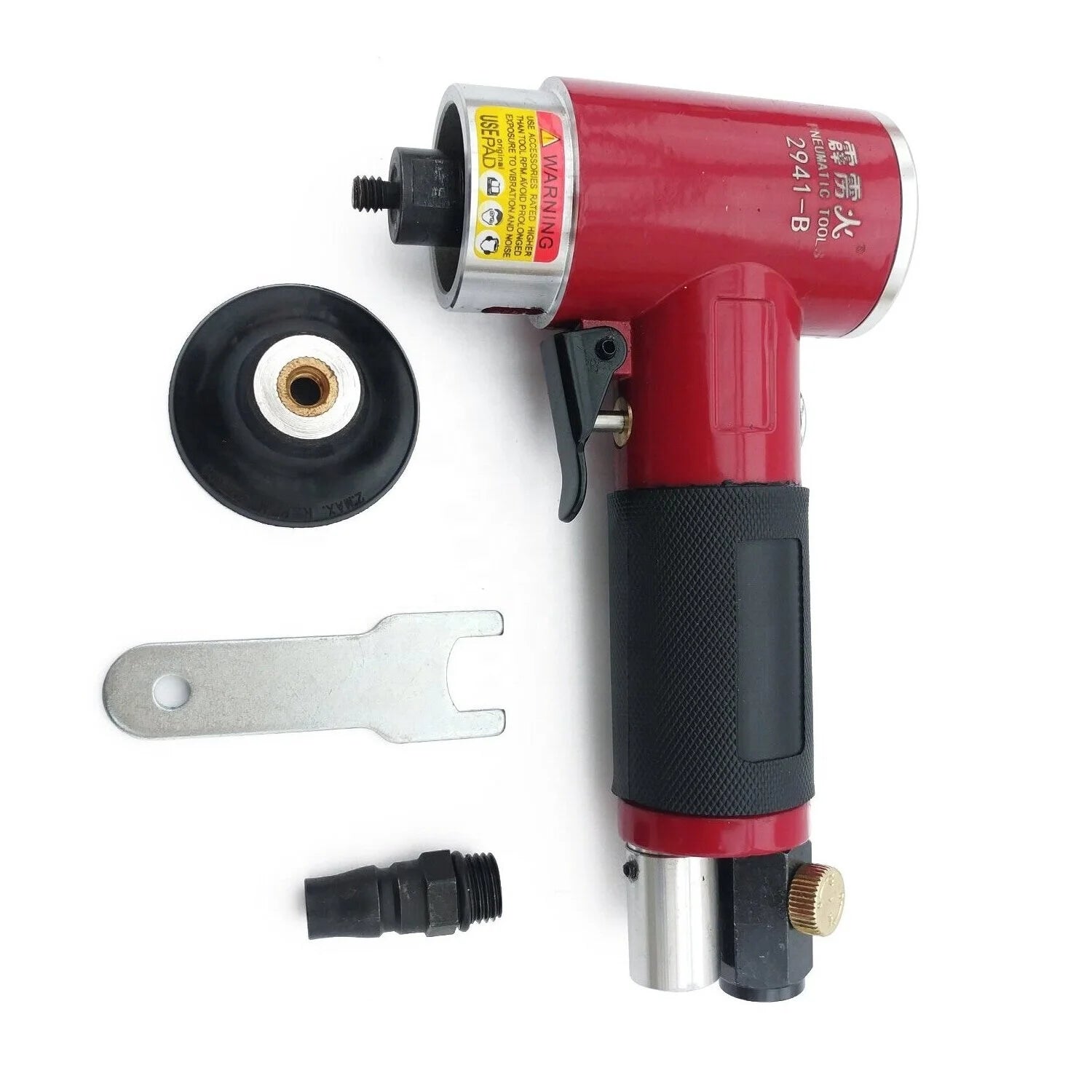 2941-B Powerful Orbital Air Mini Sander Rotary Type Pneumatic Sander Polisher With Pad 1/4"(25 Mm) Color Box 0.9kg