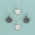 Cute 925 Sterling Silver Smile White Cloud Pendant Charms for Bracelets Necklace Jewelry Making Accessory