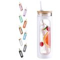 Silicone Protective Sleeve Glass Tumbler with Straw and Lid for Boiling Water for Presents