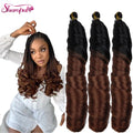 Wholesale for Ombre Curly Braids for Women Dark Brown Spanish Spiral Curl Africa Black Crochet Extension High Temperature Fiber