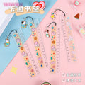 Cute Cartoon Bookmark Multi-functional With Soft Ruler Student Gift Pendant Sakura Rabbit Bookholder 796