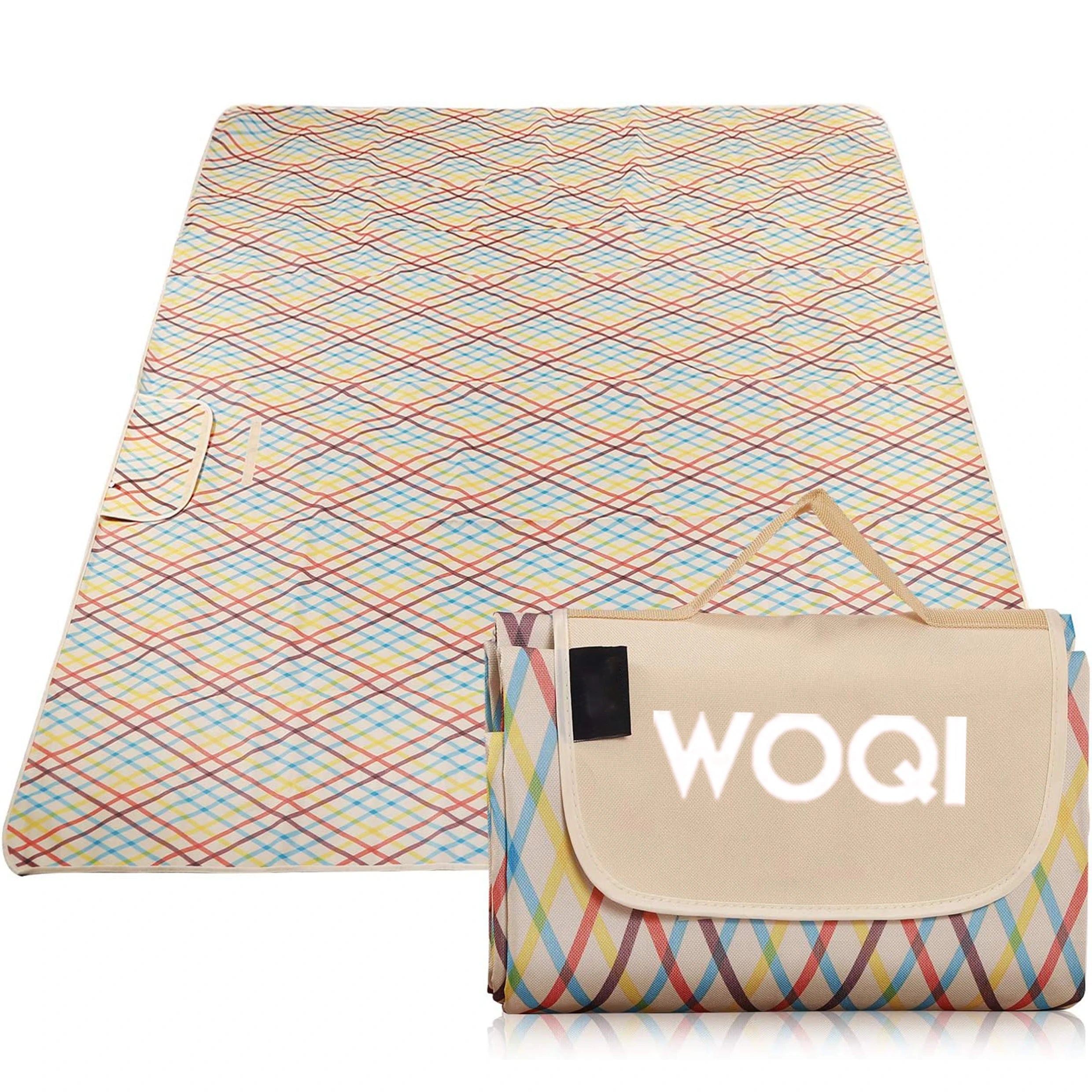 WOQI Outdoor Portable Printing Waterproof Camping  Picnic Mat Beach Mat