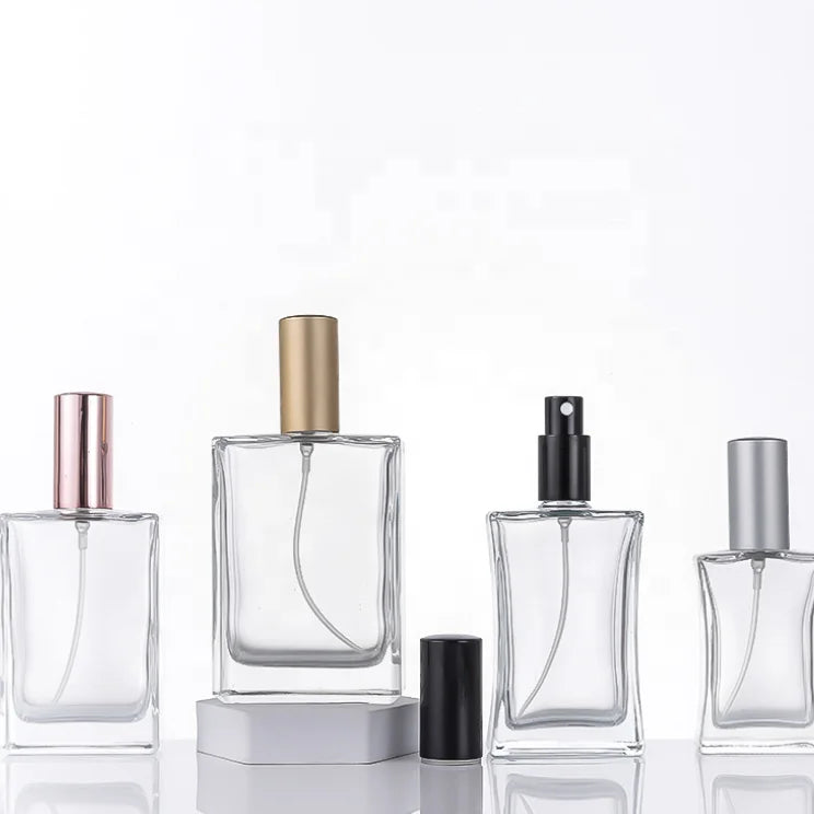 Black Rectangle Glass Spray Dropper Bottles 15ml 30ml 100ml Essential Oil Perfume Carton Screen Printed