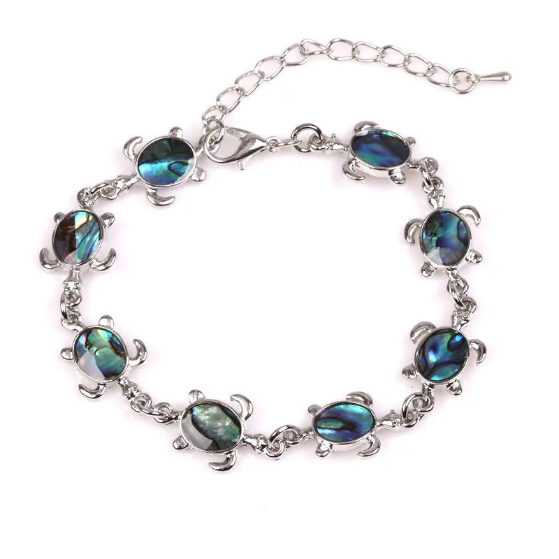 Fashion Jewelry Popular Adjustable Sea Turtle Opal Bracelet Butterfly Animal Turtle Shell Bracelet Ocean Anklet Bracelet