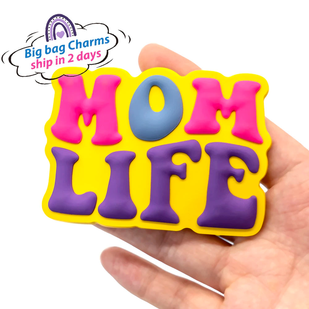 Trendy New PVC Wholesale Designer Custom Mom Life Dog Mom Bag Accessories Nurse Life Designs Bag Charms for Women Bulk