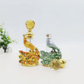 Wholesale 4ml Green Vintage Metal Dubai Arab Style Glass Perfume Bottle Essential Oil Dropper Bottle for Weeding Gift in Stock