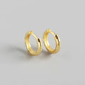 2024 Fashion 925 Sterling Silver Irregular Earrings for Women Baroque Style Gold Plated Round Hoop Earrings Jewelry Wholesale