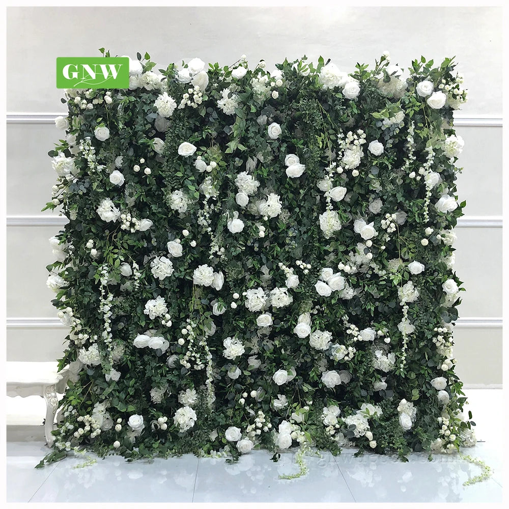 Stage Decoration Hydrangea Flowerwall Events Fabric Panel Greenery Flowers Wall Wedding Decor Artificial