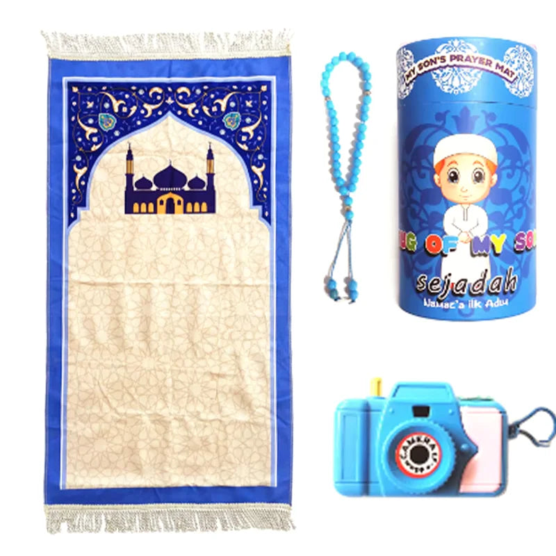 New Arrivals  Eid Gifts for Children Kids Prayer Mat Set  in Gifts Box