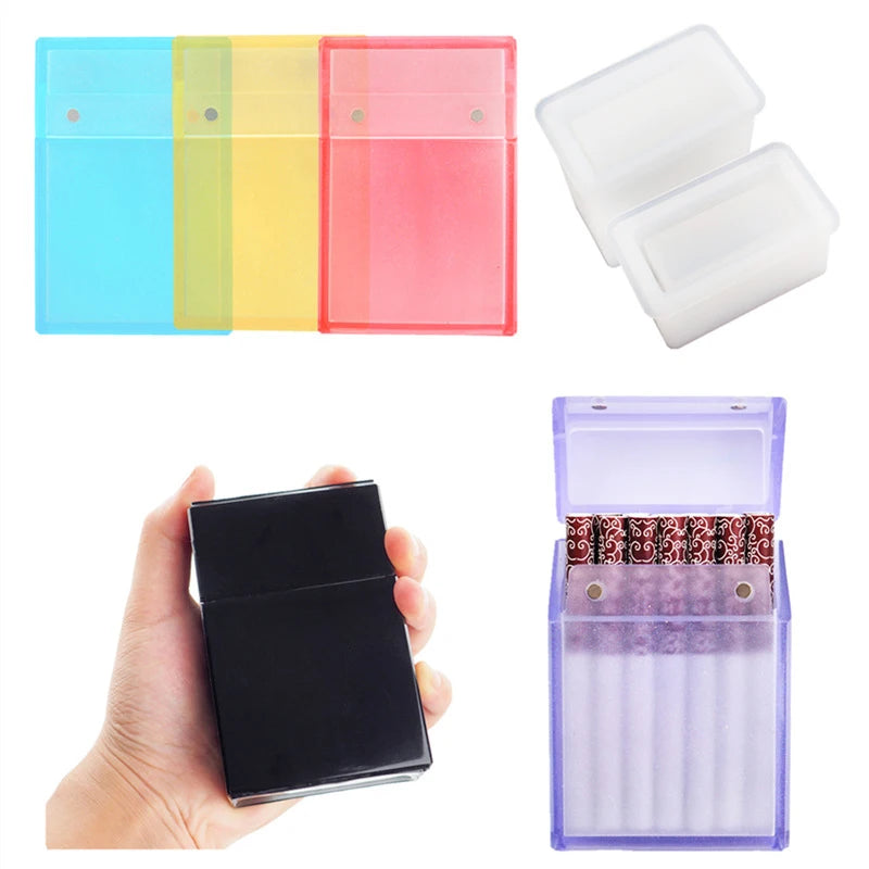 XINCHOUT Cigarette case Mold Set DIY Epoxy Resin Ordinary Cigarette Holder Casting Mold Flip-top Cigarette Storage Box Silicon