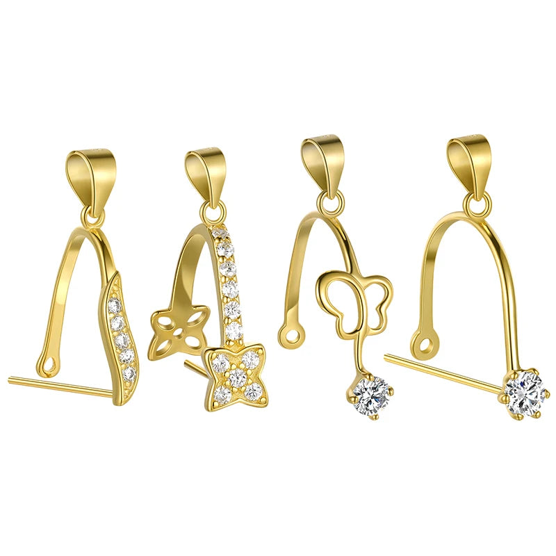 DIY Accessories Buckle Factory Wholesale Crystal Jade Pendant Small Large Pendant Button Clasp Connector Fine Jewelry