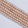 Wholesale Natural 10-11mm Natural Pink Potato Freshwater Pearls Beads Strands