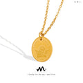 Simple Restore Ancient Ways Personality Joker Angel Round Brand Pendant Necklace Female Stainless Steel Quality