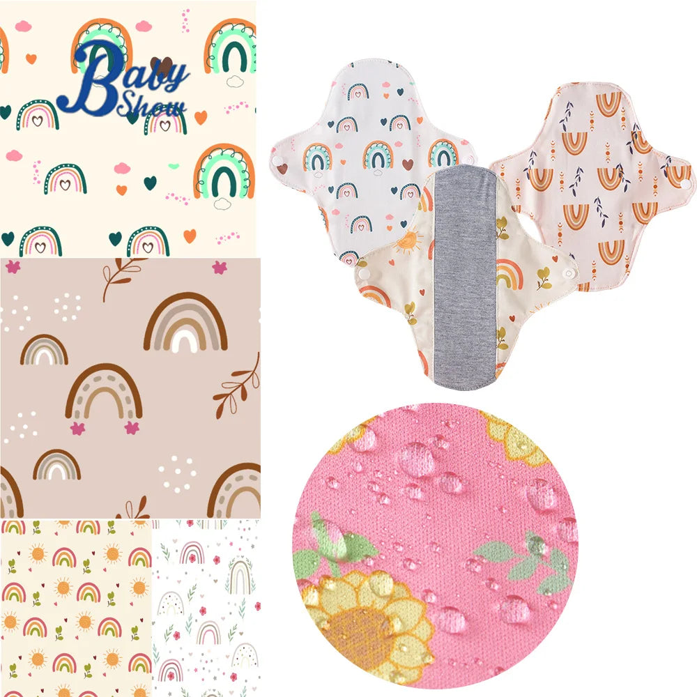 100%  Polyester Tpu Fabric Surface 170Gsm Reusable Washable Pul Waterproof Custom Fabric Printing for Reusable Menstrual Pads