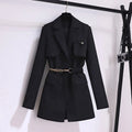 New Top Korean Style Chic Coffee Suit Coat Women's Spring and Autumn Suit High End  Office Ladies Elegant Solid Jacket