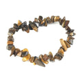Fashion Jewelry Stretch Tiger Eye Chip Bracelet Coconut Brown Tiger Eye Bracelet Natural Gemstone Wristband Bracelet