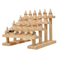 Multiple Tiers Natural Wood Jewelry Rack Display Stand Holder for Rings Jewelry Container