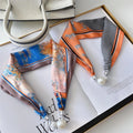 2025 New Magnetic Button Small Silk Scarf Women's Fashion Versatile Collarbone Decoration Necklace With Shirt