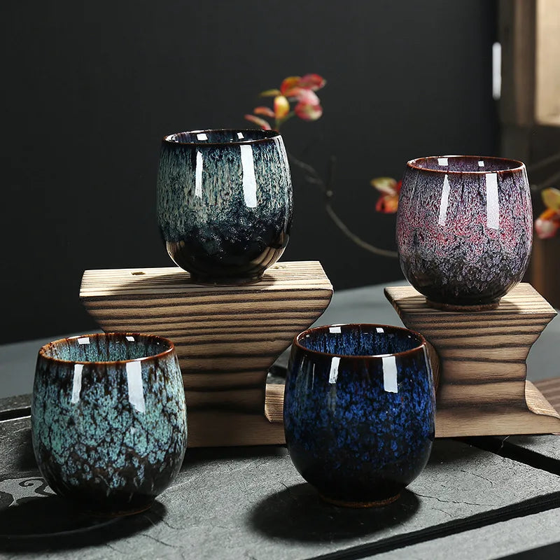 Japanese-style Kung Fu Clear Tea Water Cups Ceramic Clay Hand-painted Tea Cup Arabic Espresso Coffee Cup