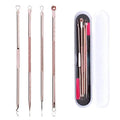 4in1 Rose Gold Acne Removal Needle Pimple Needle Blackhead Remover Acne Treatment Black Mask Acne Extractor