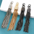 Meetee TF004 95mm Alloy Tassels Keychains Decorative Pendant Buckle for Handbags with Strap Belt Handle Accessories