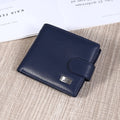 HASSION Custom Simple Cardholders Purse RFID Polyester Lining Open Short Bifold Wallets for Men