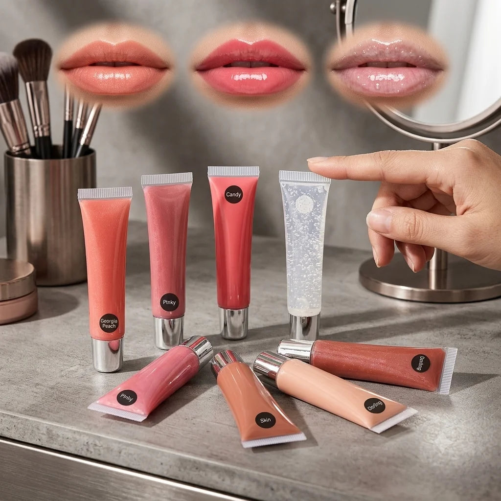 Makeup Mineral Waterproof Glossy Matte Lip Gloss Squeeze Tube Private Label
