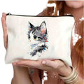 Custom Logo Eco-Friendly Silk Screen Printed Makeup Cosmetic Nail Polish Oil Pouch Recyclable Canvas Zipper Cotton Bag