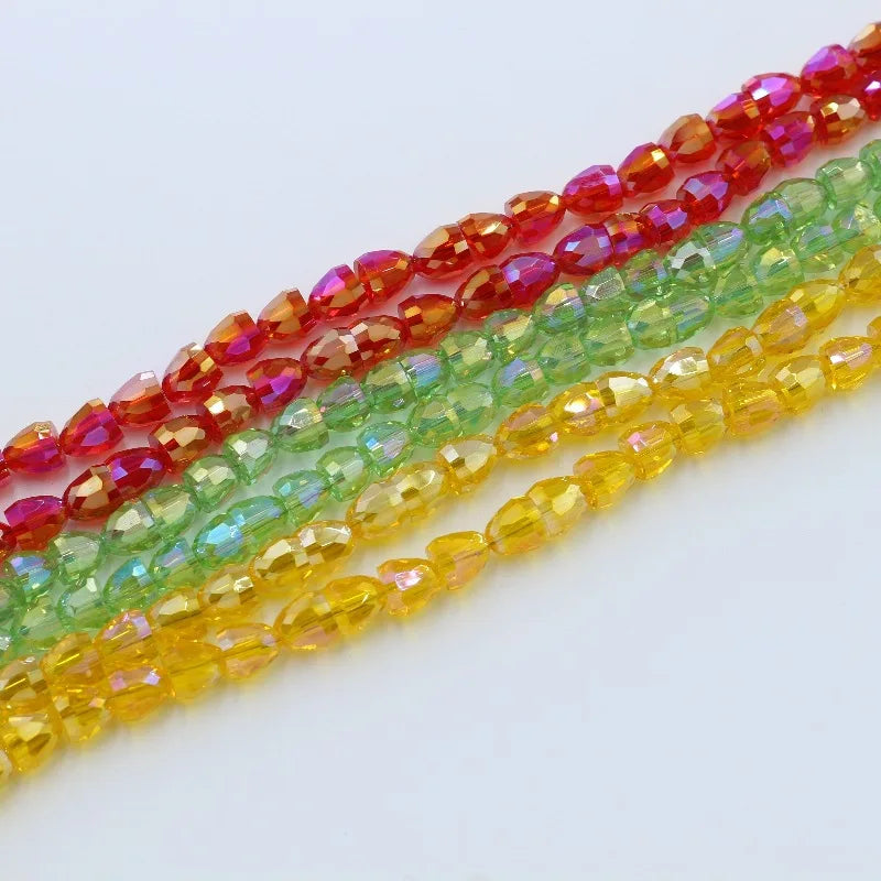 JC 6mm Bell Shape Glass Crystal Loose Beads for Clothing and Jewelry Making Faceted Crystal Beads Wholesale Bulk
