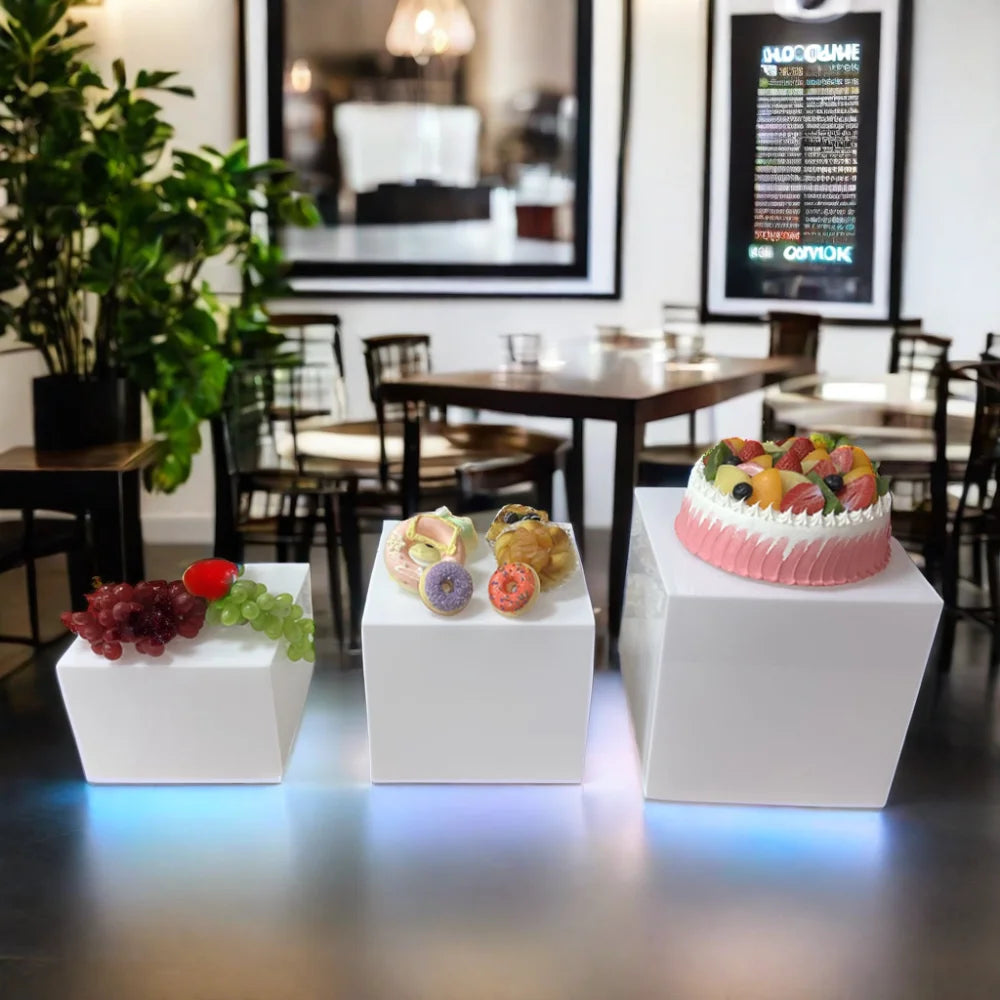 Hot Selling Acrylic Square Dessert Stand Buffet Food Display Riser for Wedding Events Decoration
