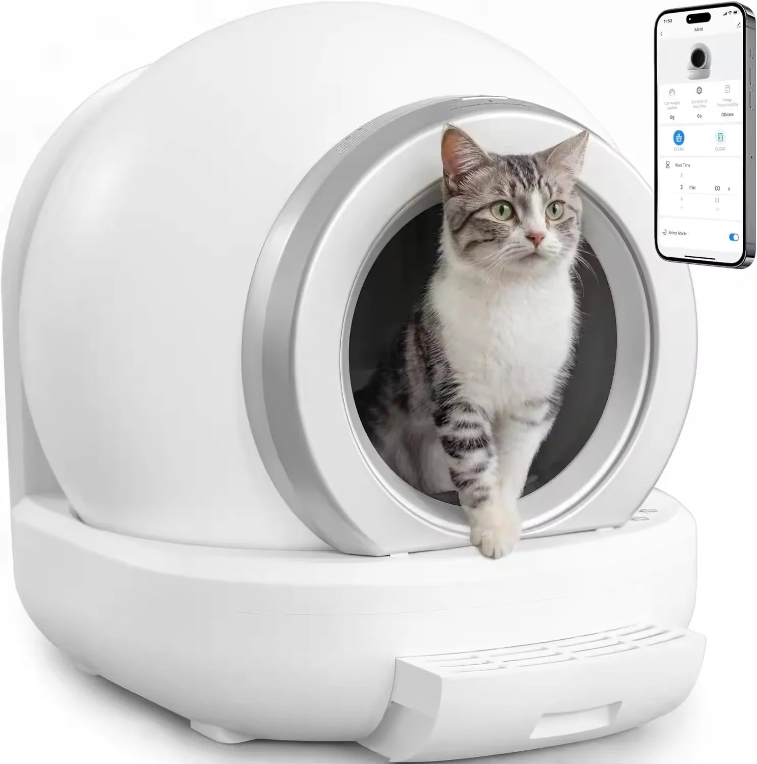 Factory Wholesale Smart Cat Litter Box Easy Clean APP Controlled Intelligent Self-Cleaning Automatic Cat Toilet 10kg Cheap Price