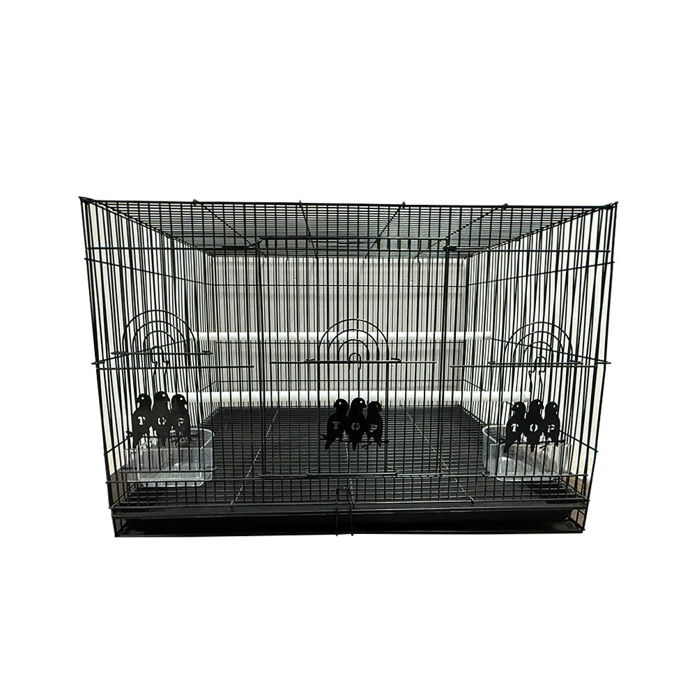 Wholesale Iron Wire Small Love Bird 76*45*45cm Bird Cage Ornament Wrought Iron Cage for Bird Finch Parrot
