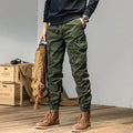 Trendy Streetwear Men's Track Sweatpants Simple Design Stylish Multi-Pocket Cargo Pants